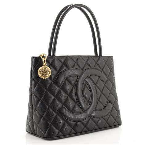 chanel medallion tote quilted caviar|CHANEL Caviar Quilted Medallion Tote Beige .